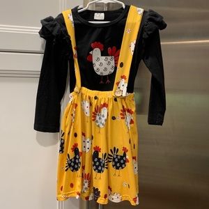 Girls Toddler Farm skirt set